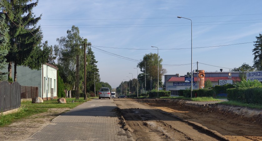 Na zdjęciu fragment ulicy Krakowskiej, który jest właśnie remontowany.