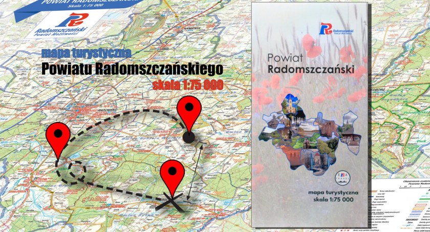 Zdjęcie: mapa powiatu. Fot. Starostwo Powiatowe w Radomsku. 
