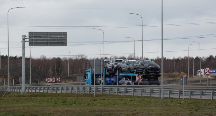 Na zdjęciu wjazd na węzeł w Radomsku