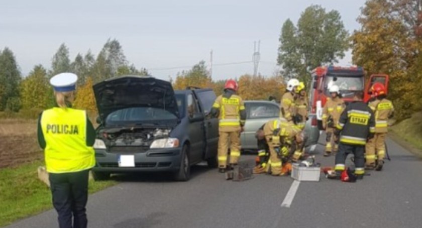 Na zdjęciu wypadek w Dobryszycach - fot. KPP Radomsko 