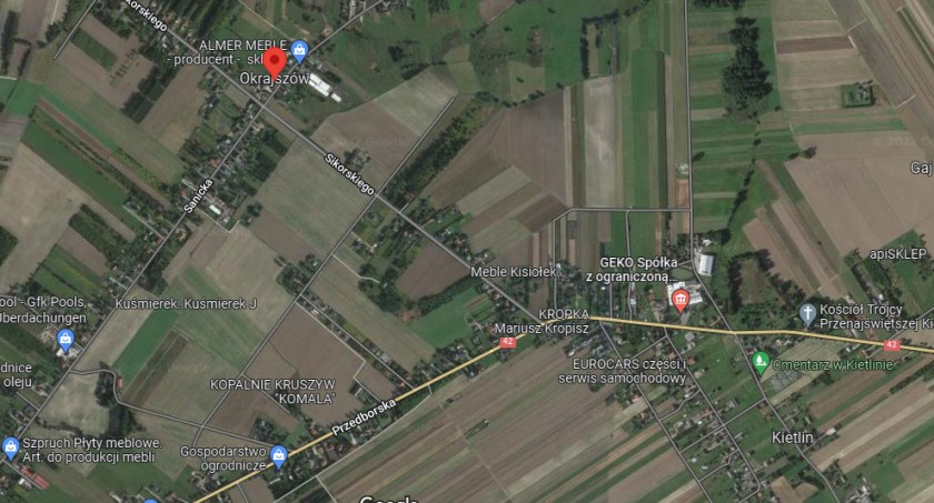 Na zdjęciu zrzut ekranu z Google Maps