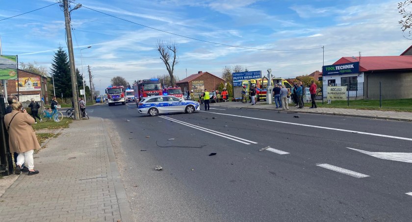 Na zdjęciu: wypadek w Radomsku