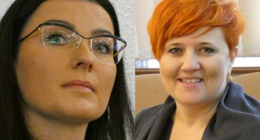 Na zdjęciu starosta Beata Pokora i radna Edyta Sapis