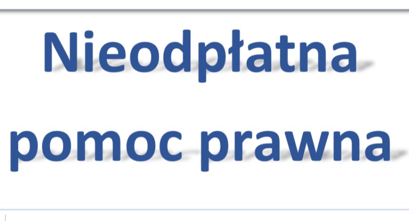 Na zdjęciu napis nieodpłatna pomoc prawna