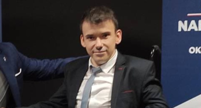 Na zdjęciu Łukasz Koćwin, radomszczanin, działacz Ruchu Narodowego - fot. Facebook