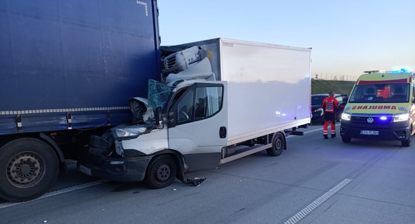 Na zdjęciu wóz wypadek - fot. KP PSP Radomsko 