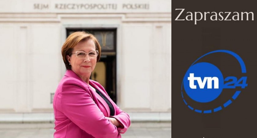 Na zdjęciu: Anna Milczanowska zaprasza na rozmowę w TVN24, fot. FB/Anna Milczanowska
