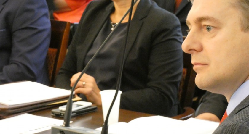 Na zdjęciu powiatowy radny PiS Paweł Chybalski
