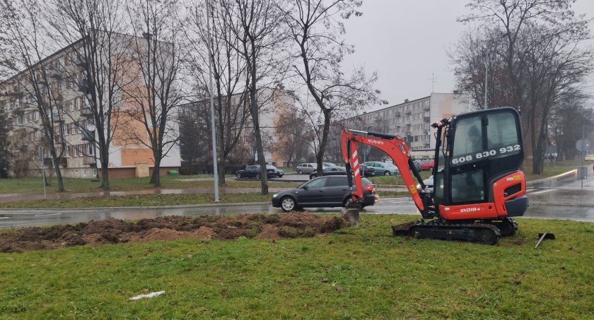 Prace na rondzie na ulicy Jagiellońskiej