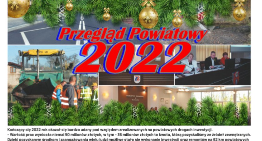 Na zdjęciu gazetka Starostwa