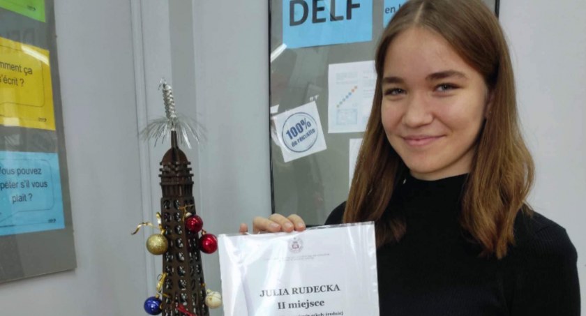 Na zdjęciu laureatka - fot. Facebook/II LO im. K.K. Baczyńskiego
