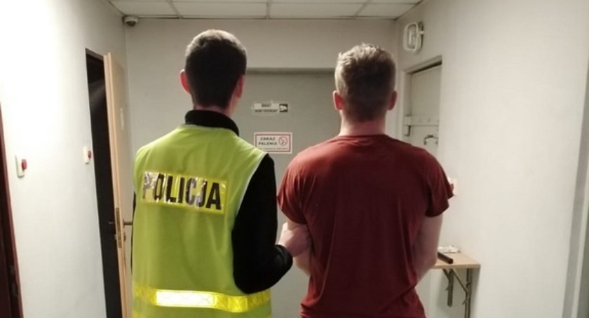 Na zdjęciu zatrzymany włamywacz - fot. KPP Radomsko 