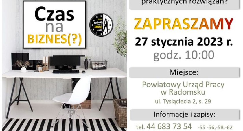 Na zdjęciu plakat promujący spotkanie - fot. Facebook/PUP Radomsko