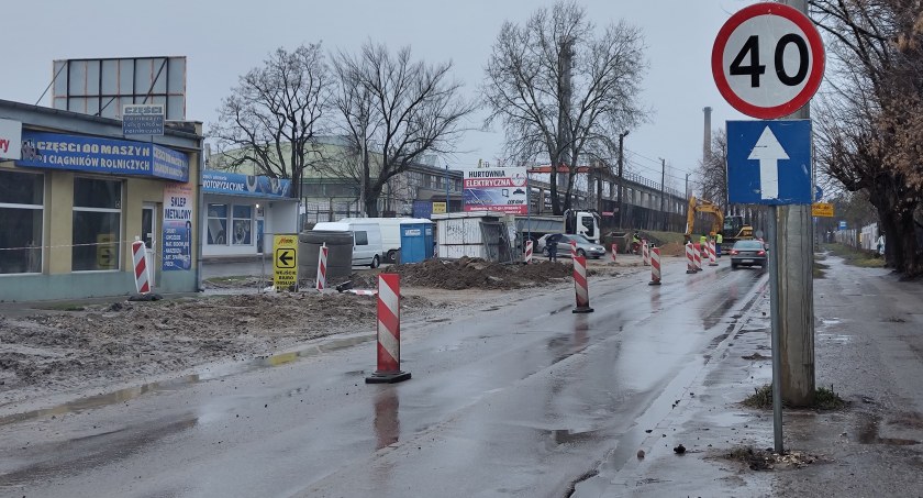 Na zdjęciu ulica Krasickiego w remoncie