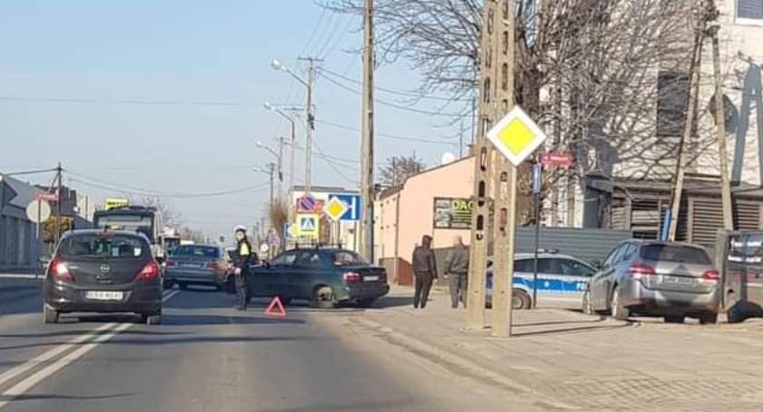 Na zdjęciu kolizja na ulicy Narutowicza, fot. Facebook