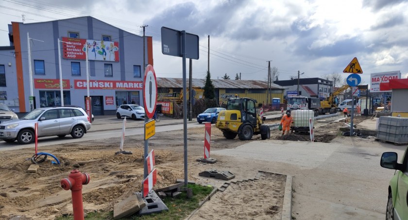 Na zdjęciu ulica Krasickiego w remoncie