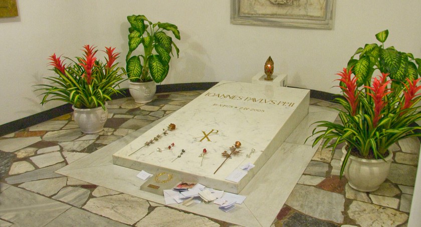 Na zdjęciu grób papieża Jana Pawła II