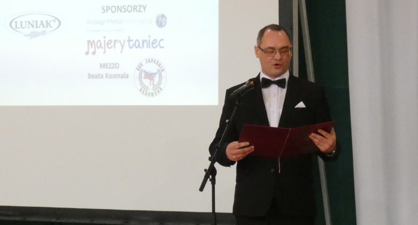 Na zdjęciu Marek Biesiada podczas gali 40-lecia jedynki
