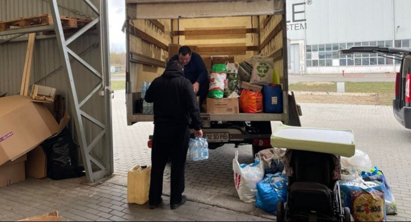 Na zdjęciu akcja pomocy dla Ukrainy, Radomsko, wiosna 2022