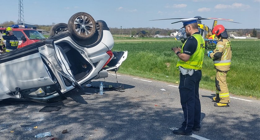 Na zdjęciu miejsce wypadku w Silniczce, fot. KPP Radomsko