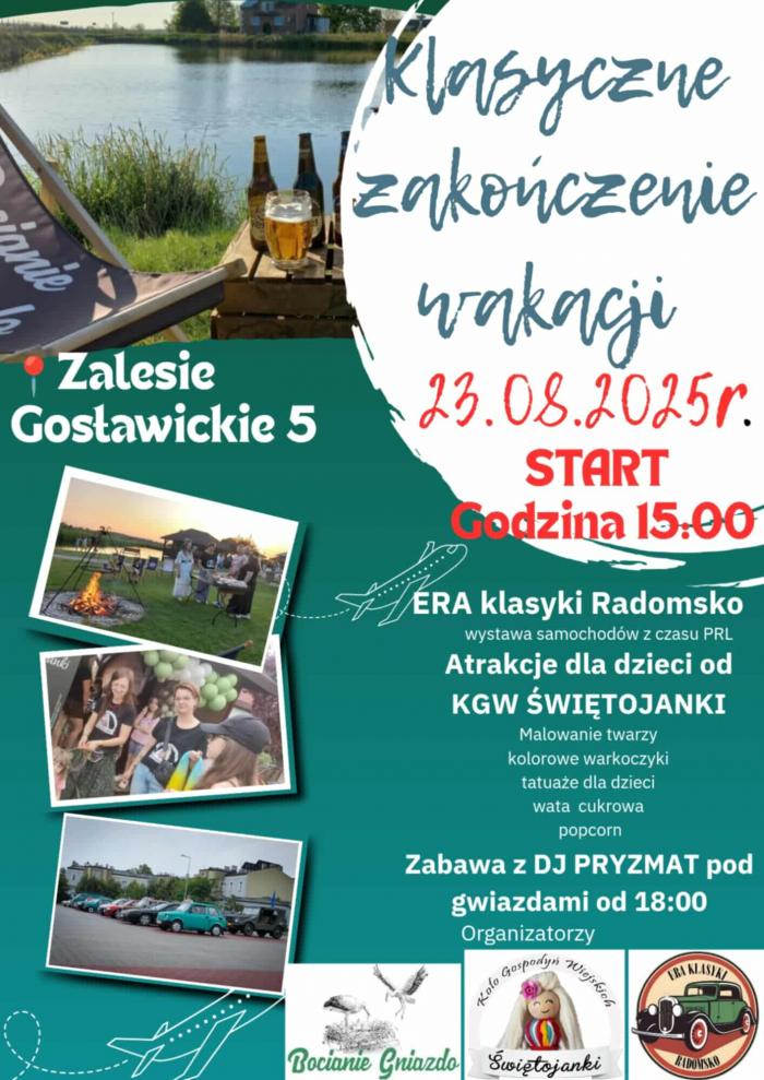 Plakat zapraszający na wydarzenie w Bocianim Gnieździe 23 sierpnia