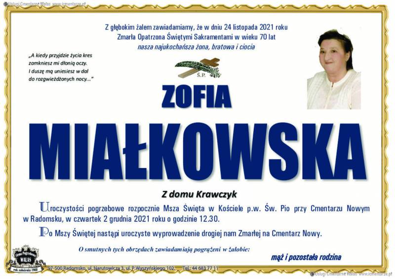 Zofia Miałkowska