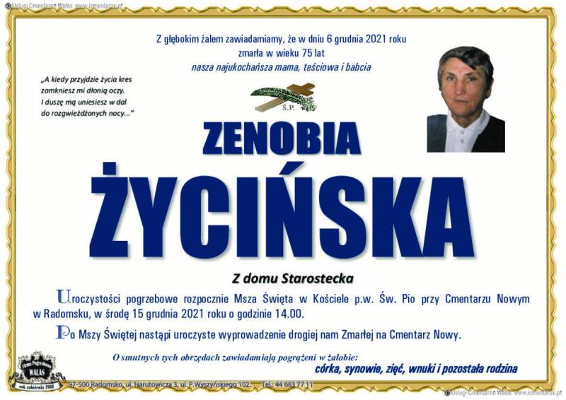 Zenobia  Życińska