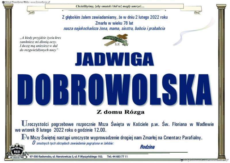 Jadwiga  Dobrowolska