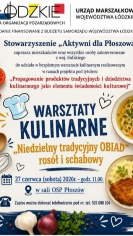 Będą uczyć, jak najsmaczniej ugotować rosół i upiec schabowego