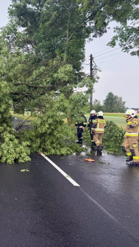 Strażacy wyjeżdżali sześć razy. Na dzisiaj synoptycy też zapowiadają burze, trzeba uważać