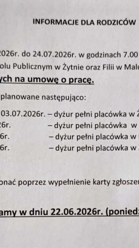 Dyrektorka przedszkola w Żytnie przyjmie w wakacje dzieci, ale… tylko pracujących rodziców. To jawne łamanie prawa