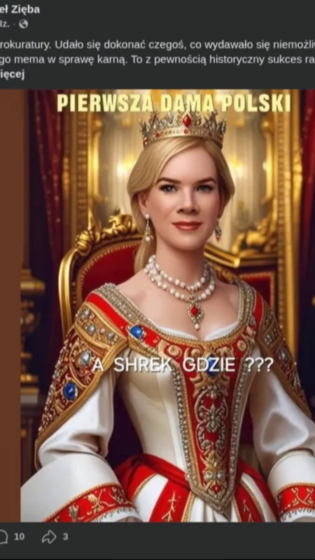 Paweł Zięba zamieszcza grafikę z Martą Nawrocką i pisze: - Czekam! Przyjdźcie również po mnie