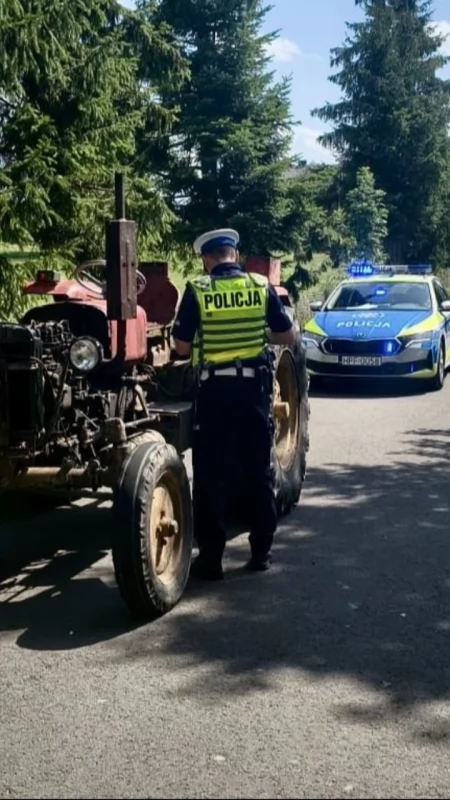 Aspirant Kaczmarek: - Chciał uciekać przed policjantami traktorem. Ten plan nie miał szans powodzenia