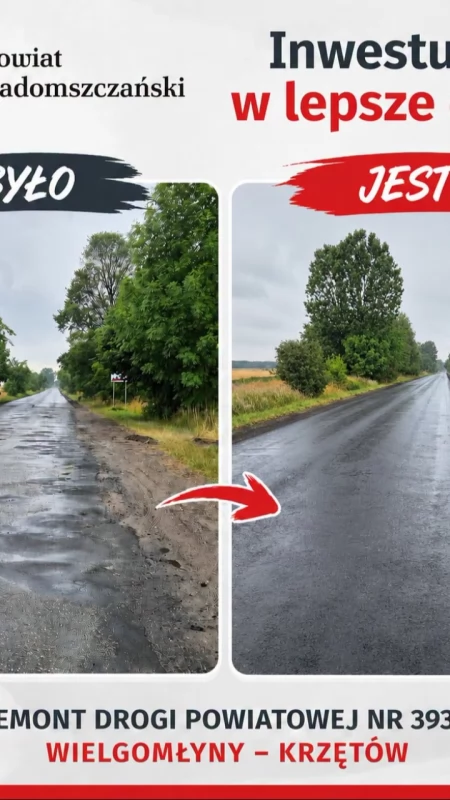 Kto tędy kiedyś jechał wie, jaka to była masakra. Droga Wielgomłyny – Krzętów zmienia się w plac budowy