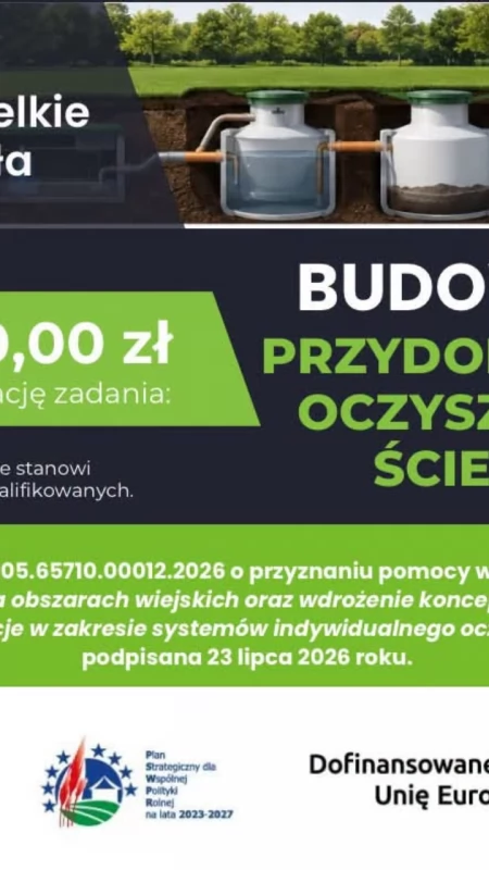 Nowe przydomowe oczyszczalnie ścieków w gminie Kobiele Wielkie z dużym dofinansowaniem