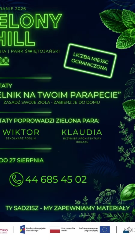Zasadź swoje zioła i zabierz je do domu. Warsztaty zielnikarskie w parku Świętojańskim 