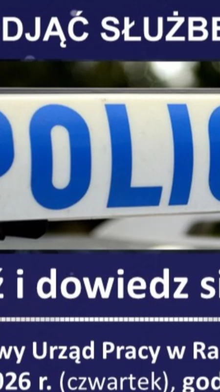 Praca w Policji. Powiatowy Urząd Pracy zaprasza na spotkanie informacyjne