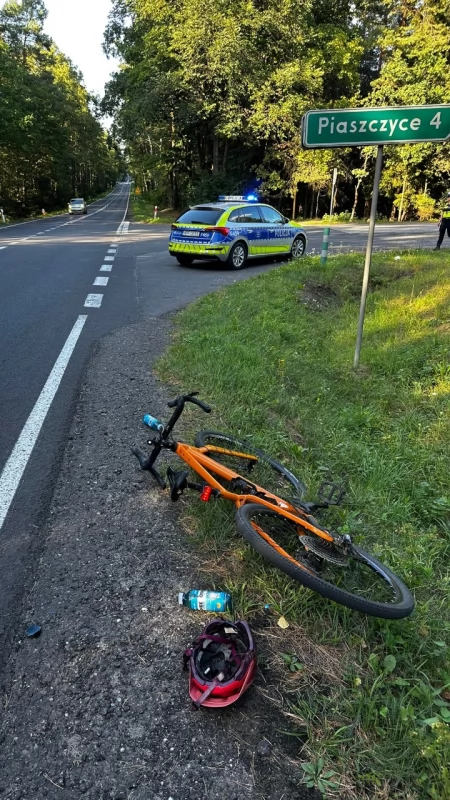 Służby ratunkowe wezwane na drogę krajową nr 91. 48-letnia kobieta zabrana do szpitala 