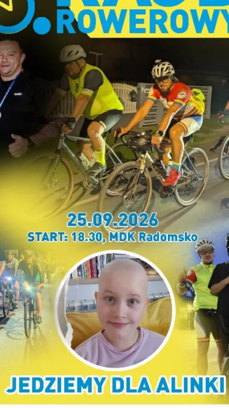 8. Nocny Rajd Rowerowy z KBKS-em Radomsko. Tym razem dla Alinki z PSP nr 6