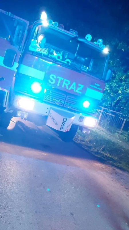 Pożar stodoły w miejscowości Trzebce. To było podpalenie. W akcji pięć zastępów straży