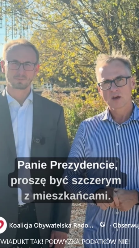 [WIDEO] Dębski i Spólnicki odpowiadają prezydentowi: - Wiadukt tak, podwyżka podatków nie