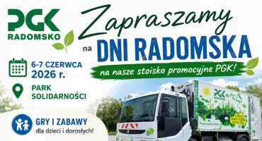PGK Sp. z o.o. zaprasza na swoje stoisko podczas Dni Radomska