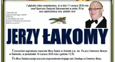 Zmarł Jerzy Łakomy, wieloletni kierownik Urzędu Stanu Cywilnego w Radomsku