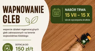 WFOŚiGW w Łodzi zachęca do wapnowania gleb. Środki wciąż czekają na rolników 