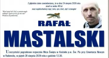 Zmarł Rafał Mastalski, wieloletni urzędnik Starostwa Powiatowego w Radomsku