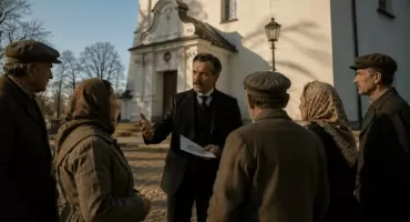 Strzałków. Ponad sześć wieków  historii na ścianie kościoła. Konrad Piwoński zaprzągł do pracy AI