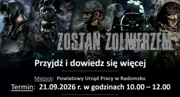 Chcesz zostać żołnierzem? Powiatowy Urząd Pracy zaprasza do Mobilnego Punktu Rekrutacyjnego