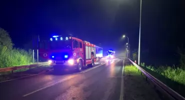 Pożar w samochodzie ciężarowym w Szpinalowie. Kierowca pierwszy chwycił za gaśnicę