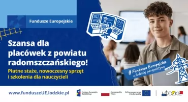 Szansa dla placówek z powiatu radomszczańskiego! Płatne staże, nowoczesny sprzęt i szkolenia dla nauczycieli
