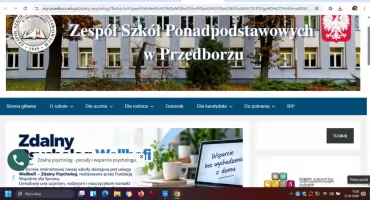 Wirtualny gabinet wsparcia. Liceum w Przedborzu uruchomiło „Wellbefi - Zdalny Psycholog”
